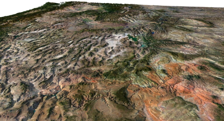 OBJ 3D model of United States terrain