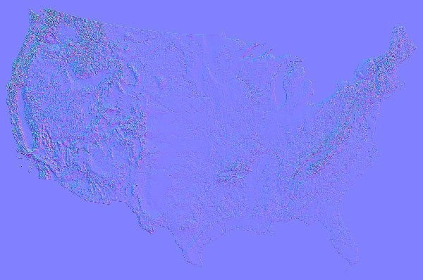 USA Normal Map USA Normal Map