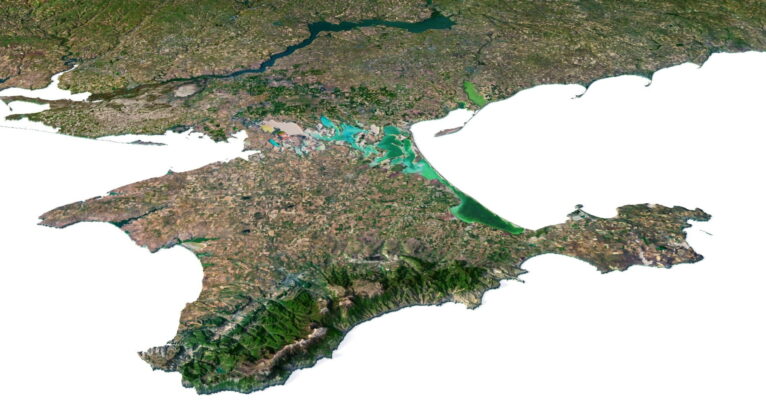 3D terrain model of Ukraine