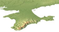 Detailed 3D model of Ukraine relief