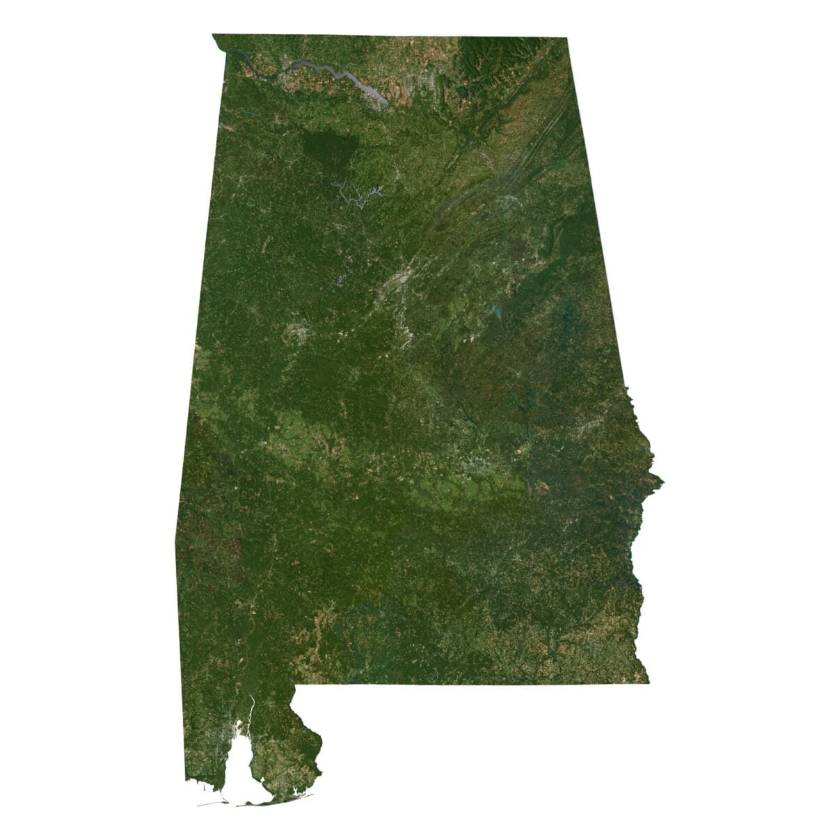 Alabama 3D model terrain Alabama 3D model terrain