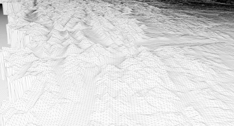 3D relief map of Alberta