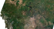 Alberta relief map