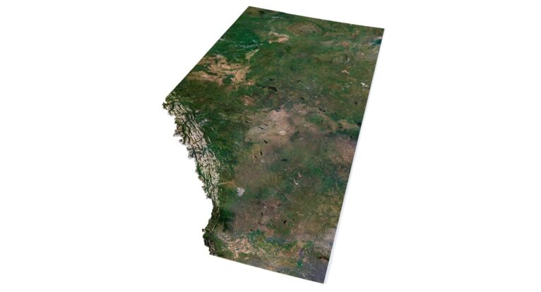 Topographic map Alberta