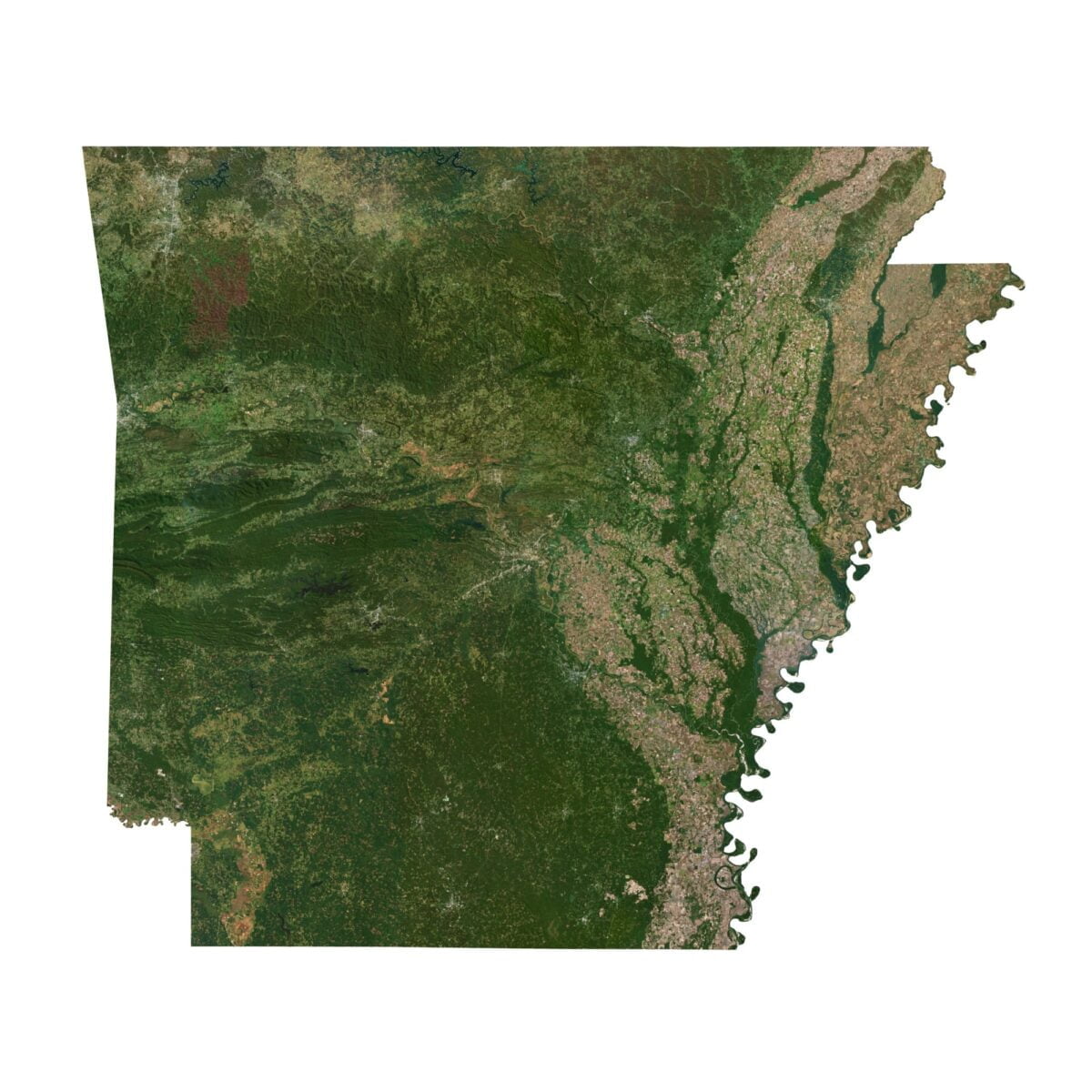Arkansas 3D model terrain Arkansas 3D model terrain