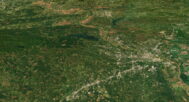 3D relief map of Arkansas