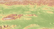Detailed 3D model of Arkansas relief