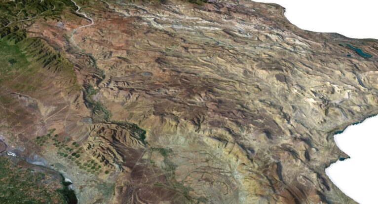 3D relief map of Azerbaijan
