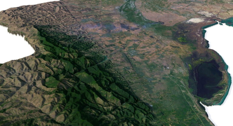 3D terrain model of Azerbaijan