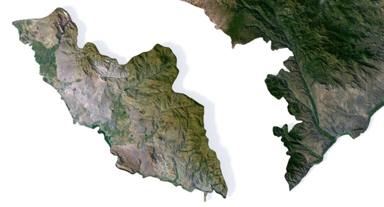Azerbaijan 3D map