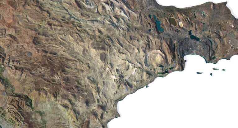 Azerbaijan relief map