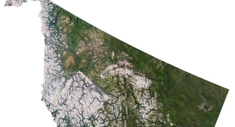 British Columbia 3D map
