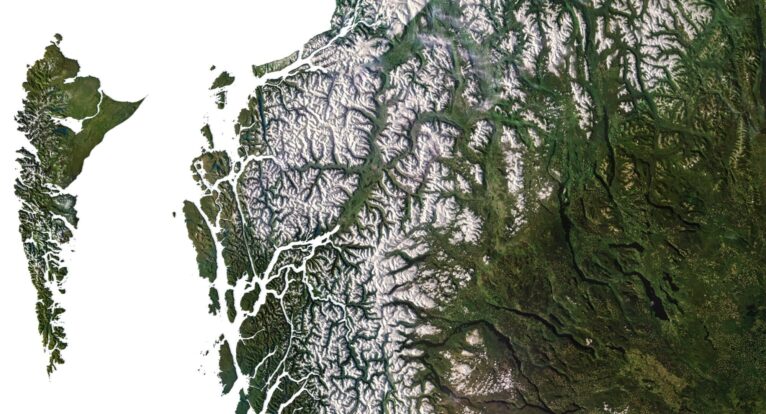 British Columbia relief map