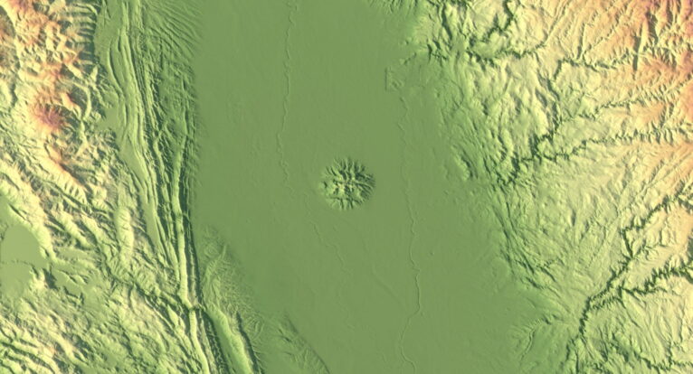 California relief map