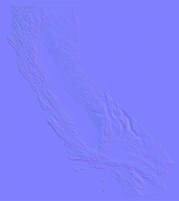 California Normal Map California Normal Map