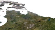 Detailed 3D model of Canada relief