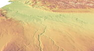 3D relief map of Idaho