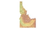 Idaho map 3d model