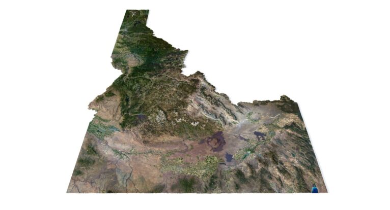 Topographic map Idaho