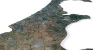 3D relief map of Israel