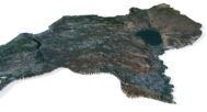 3D terrain model of Israel