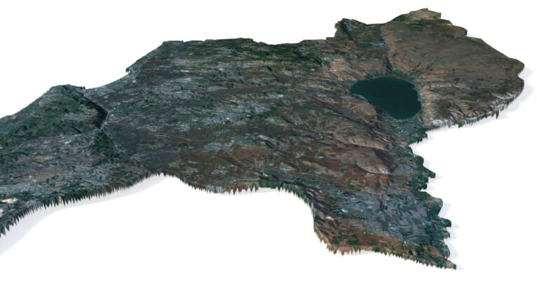 3D terrain model of Israel