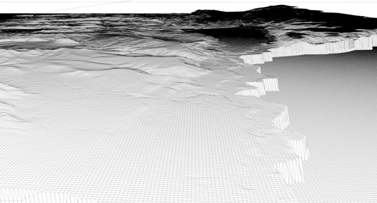 Detailed 3D model of Israel relief