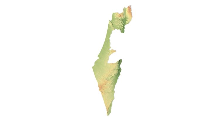 Israel map 3d model