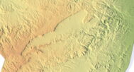 Topographic map Israel