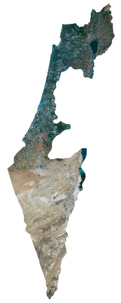 Israel 3D map SATELLITE texture Israel 3D map SATELLITE texture