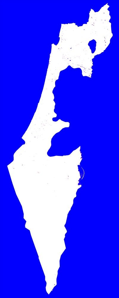 Israel 3D map Water Mask Israel 3D map Water Mask