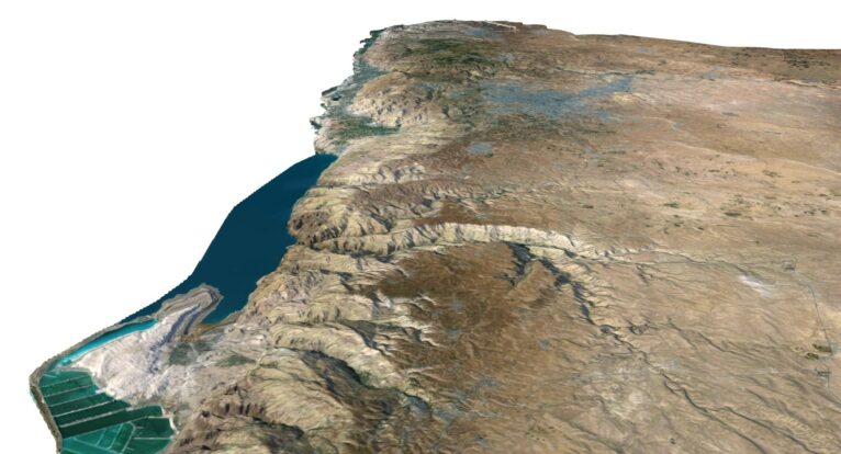3D terrain model of Jordan