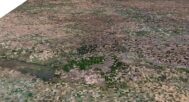 3D relief map of Kansas