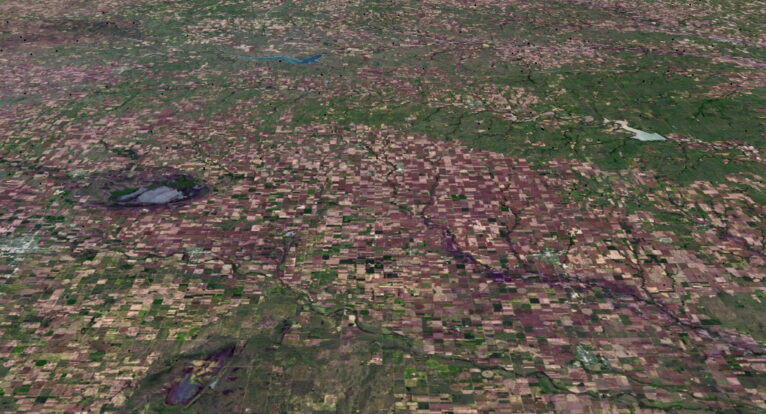 3D terrain model of Kansas