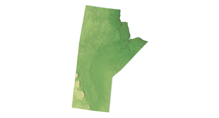 Manitoba map 3d model