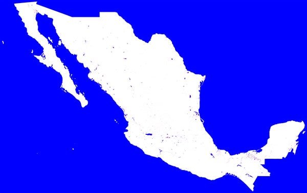 Mexico Water Mask Mexico Water Mask