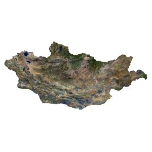 Mongolia 3D model terrain