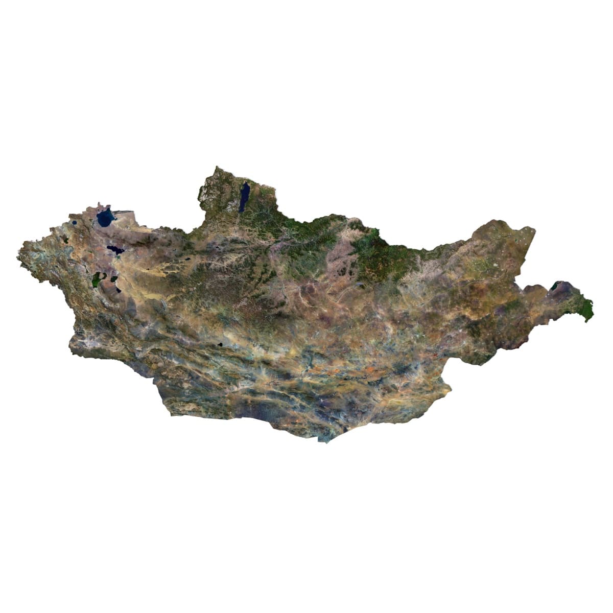 Mongolia 3D model terrain Mongolia 3D model terrain