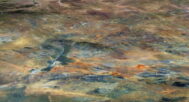 3D relief map of Mongolia