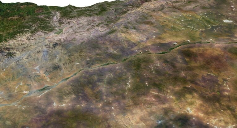 3D terrain model of Mongolia