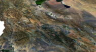 Detailed 3D model of Mongolia relief