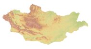 Mongolia map 3d model