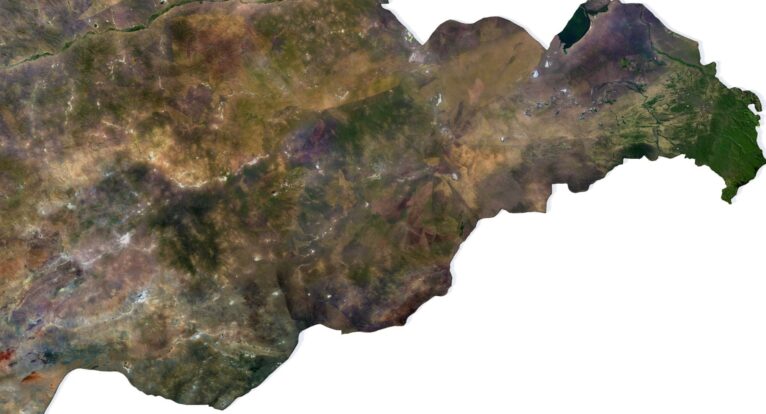 Topographic map Mongolia