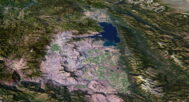 Detailed 3D model of Montana relief