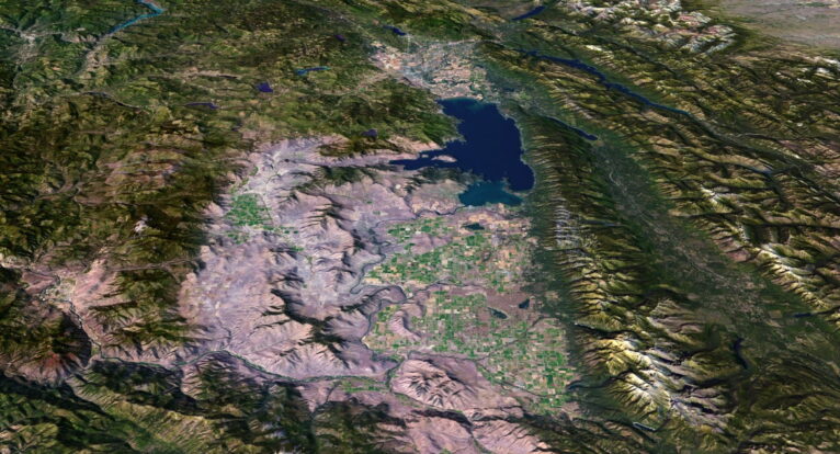 Detailed 3D model of Montana relief