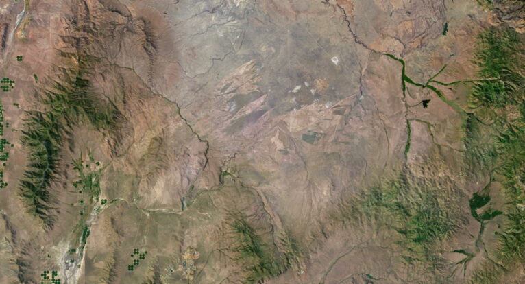 Nevada relief map