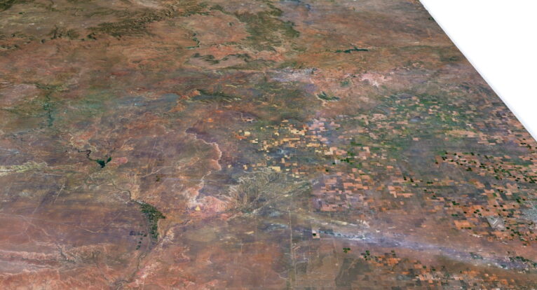 Detailed 3D model of New Mexico relief
