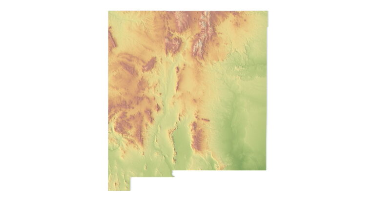 New Mexico map 3d model