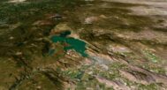 3D relief map of Oregon