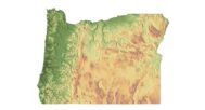 Oregon map 3d model